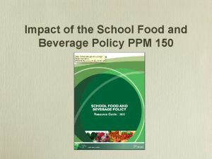 School food and beverage policy