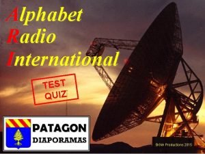 Alphabet radio international