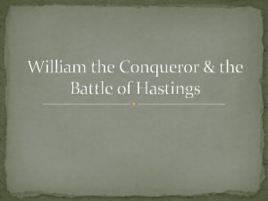 Battle of hastings