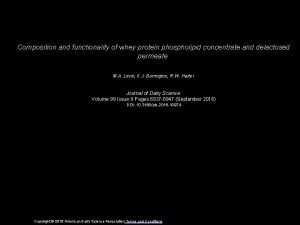 Composition and functionality of whey protein phospholipid concentrate