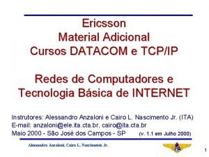 Ericsson Material Adicional Cursos DATACOM e TCPIP Redes