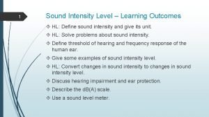 Sound intensity