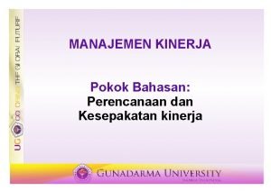 Kesepakatan kinerja