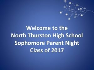 Welcome to the North Thurston High School Sophomore