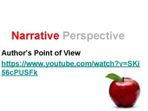 Narrative Perspective Authors Point of View https www