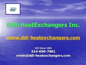 Ddi heat exchangers