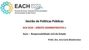 Gesto de Polticas Pblicas ACH 3534 DIREITO ADMINISTRATIVO