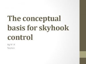The conceptual basis for skyhook control Ag M