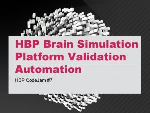 HBP Brain Simulation Platform Validation Automation HBP Code