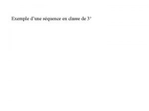 Exemple dune squence en classe de 3 Parabole