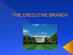 THE EXECUTIVE BRANCH Presidential Power The delegates to