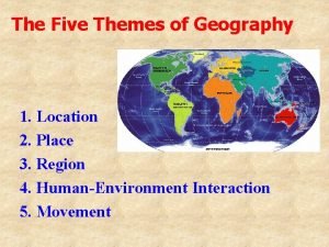 Five themes of geography region