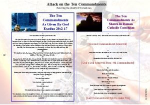 Attack on the Ten Commandments Removing true identity