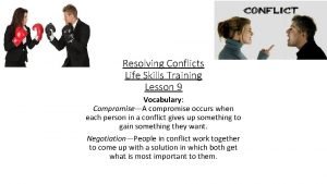 Resolving Conflicts Life Skills Training Lesson 9 Vocabulary
