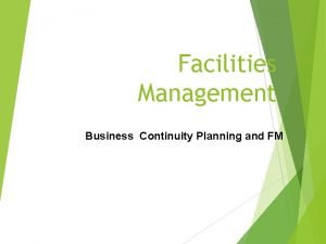 Facilities management business continuity plan