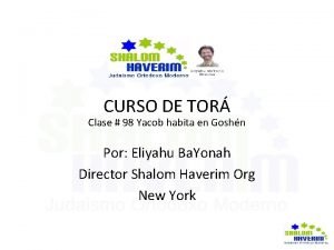 CURSO DE TOR Clase 98 Yacob habita en