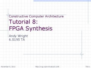 Computer architecture tutorial