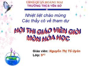 UBND QUN HONG MAI TRNG THCS YN S
