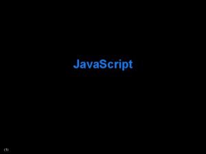 Java Script 1 Java Script vs Java Script
