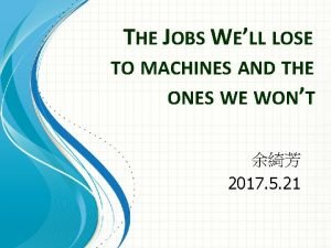 The jobs we'll lose to machines