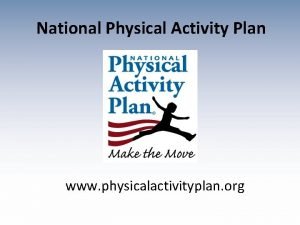 National physical activity plan