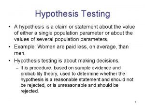 What is the claim in hypothesis testing