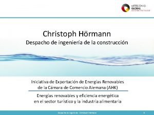 Christoph Hrmann Despacho de ingeniera de la construccin