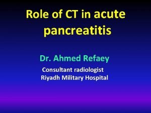 Acute pancreatitis ct