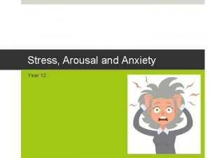 Stress Arousal and Anxiety Year 12 Learning Objective