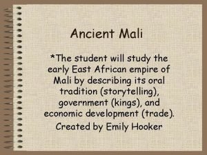 Jobs in ancient mali