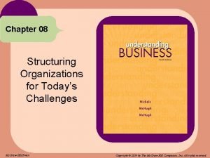 Chapter 08 Structuring Organizations for Todays Challenges Mc