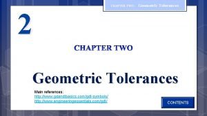 Geometric tolerance