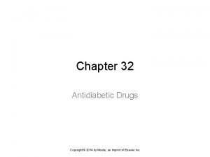 Chapter 32 Antidiabetic Drugs Copyright 2014 by Mosby