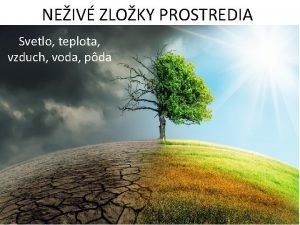 NEIV ZLOKY PROSTREDIA Svetlo teplota vzduch voda pda