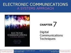 Electronic communications a systems approach