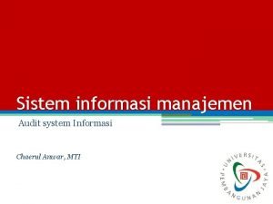 Audit sistem informasi