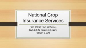 National crop insurance services