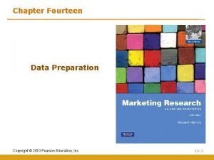 Chapter Fourteen Data Preparation Copyright 2010 Pearson Education