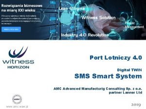 Port Lotniczy 4 0 Digital TWIN SMS Smart