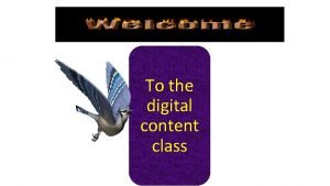 Digital content for class 1