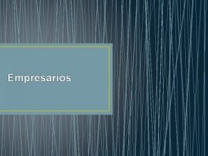 Empresario in english