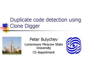 Duplicate code detection