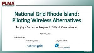 Alternatives to national grid