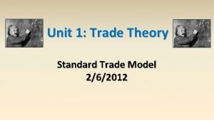 Standard trade model Standard trade model