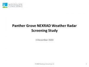 Panther Grove NEXRAD Weather Radar Screening Study 3