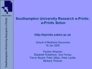 Eprints southampton