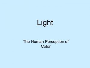 Color perception examples