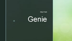 Genie wiley Genie wiley
