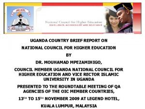 Nche quality assurance framework Nche quality assurance framework