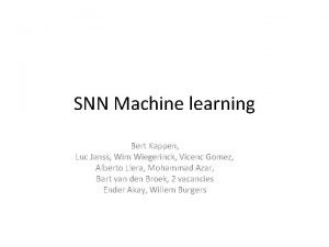 Snn machine learning